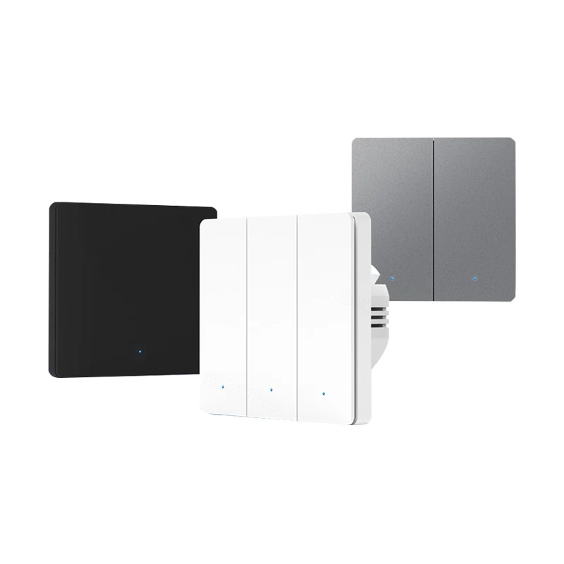 Tuya Wireless Zigbee No Capacitor Required Timing Fuctiong Smart Wall Push Button Switch For Light