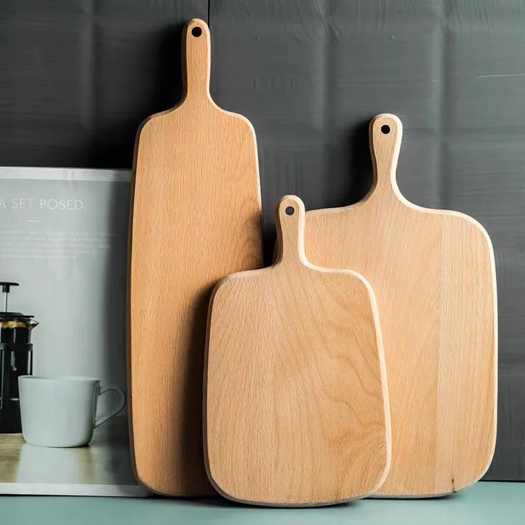 Wholesale Kitchen Thick Large Bulk Blank Round Personalized Custom Black Walnut Acacia Wood Bamboo Cutting Board with Handle