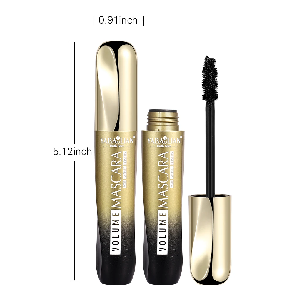 Customize Brand 4D Silk Fiber Lash Mascara Long Curling Volume Express Eyelashes Waterproof Liquid Eye Lashes Extension Mascara
