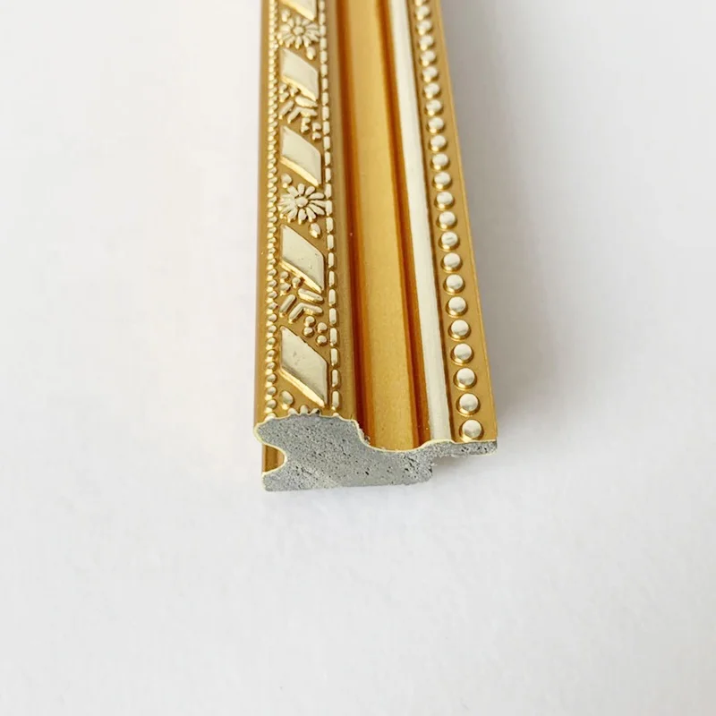 Ruilin factory wholesale high quality golden PS frame moulding