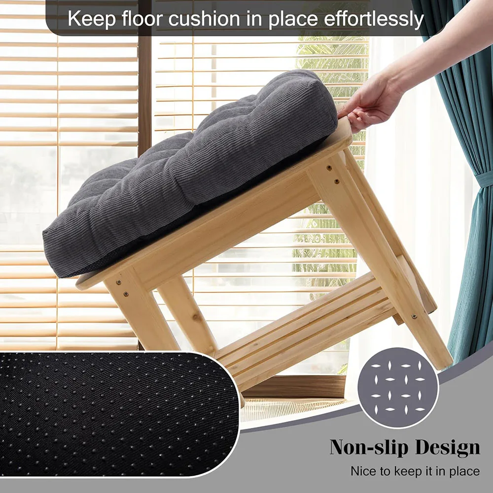 Meditation Cushion Floor Pillow Large Square Sitting Shredded Memory Foam Filling Classroom Tatami Living Room Outdoor Cushion