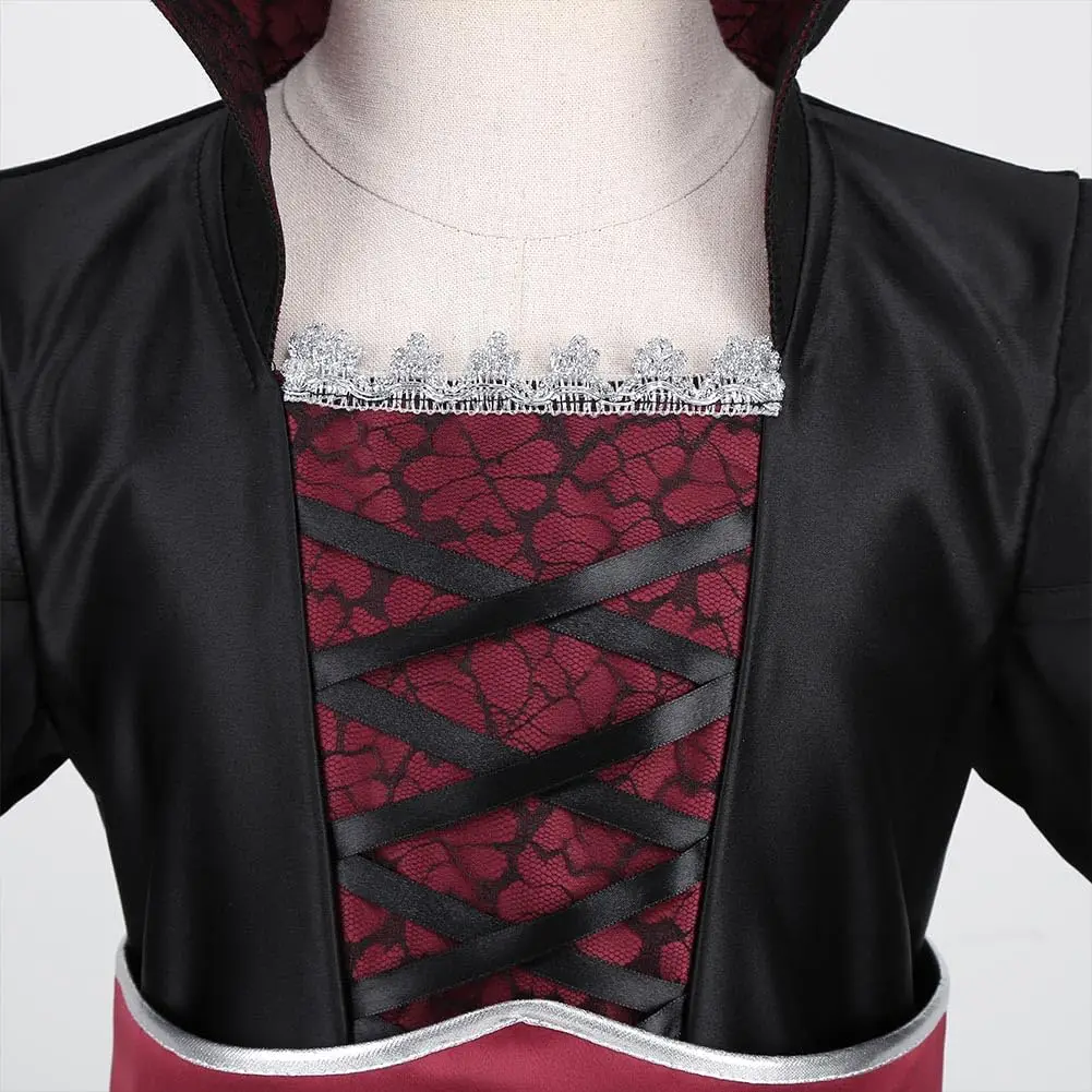 Halloween Costume Royal Vampire Costume for Girls Deluxe Victorian Gothic Classic Dress Up Kids Theme Party Outfit