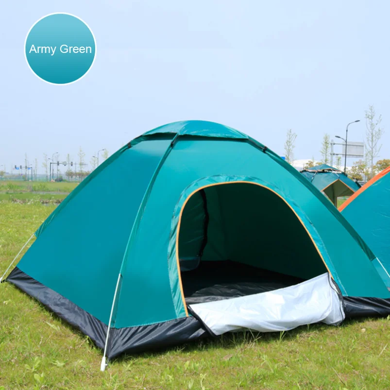 Custom Logo Foldable Waterproof Durable Rip-resistant Traveling Outdoor Portable Party Automatic Pop Up Camping Tent