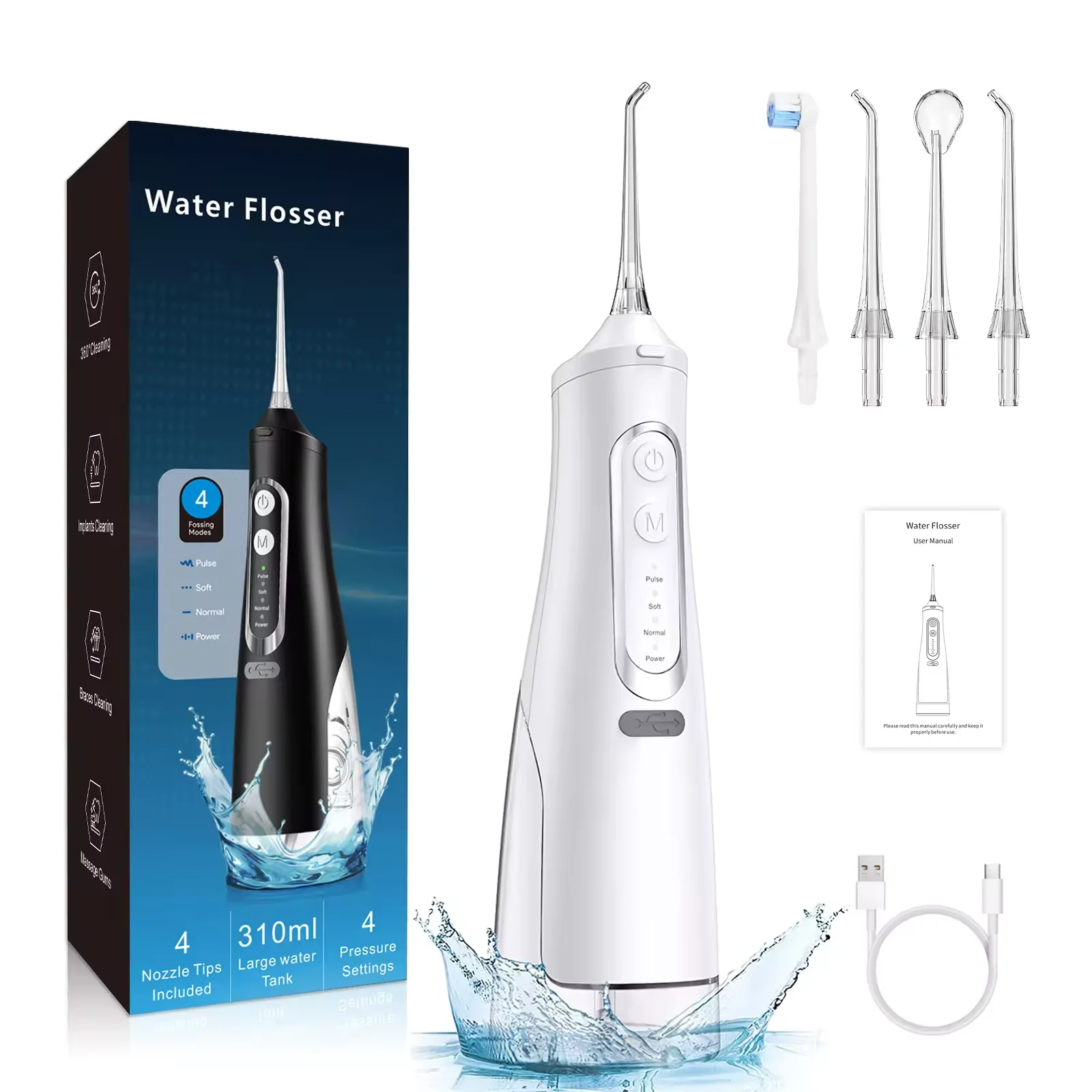 Intelligent Water Pick Cordless Flosser With Toothbrush Wholesale Portable Oral Irrigator Water Flosser For Family And Travel