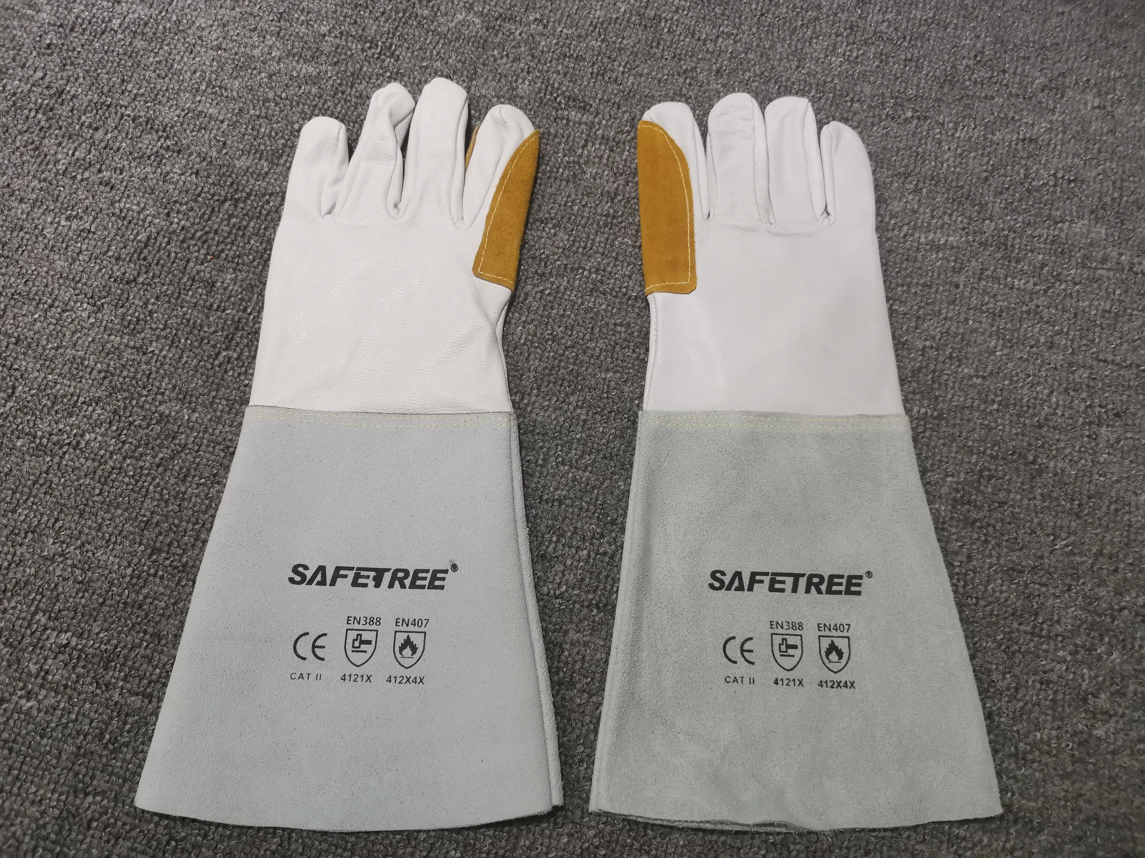 Reinforced Palm Tig Welding Gloves  Long Sleeve Leather Tig Welding Welder Gloves