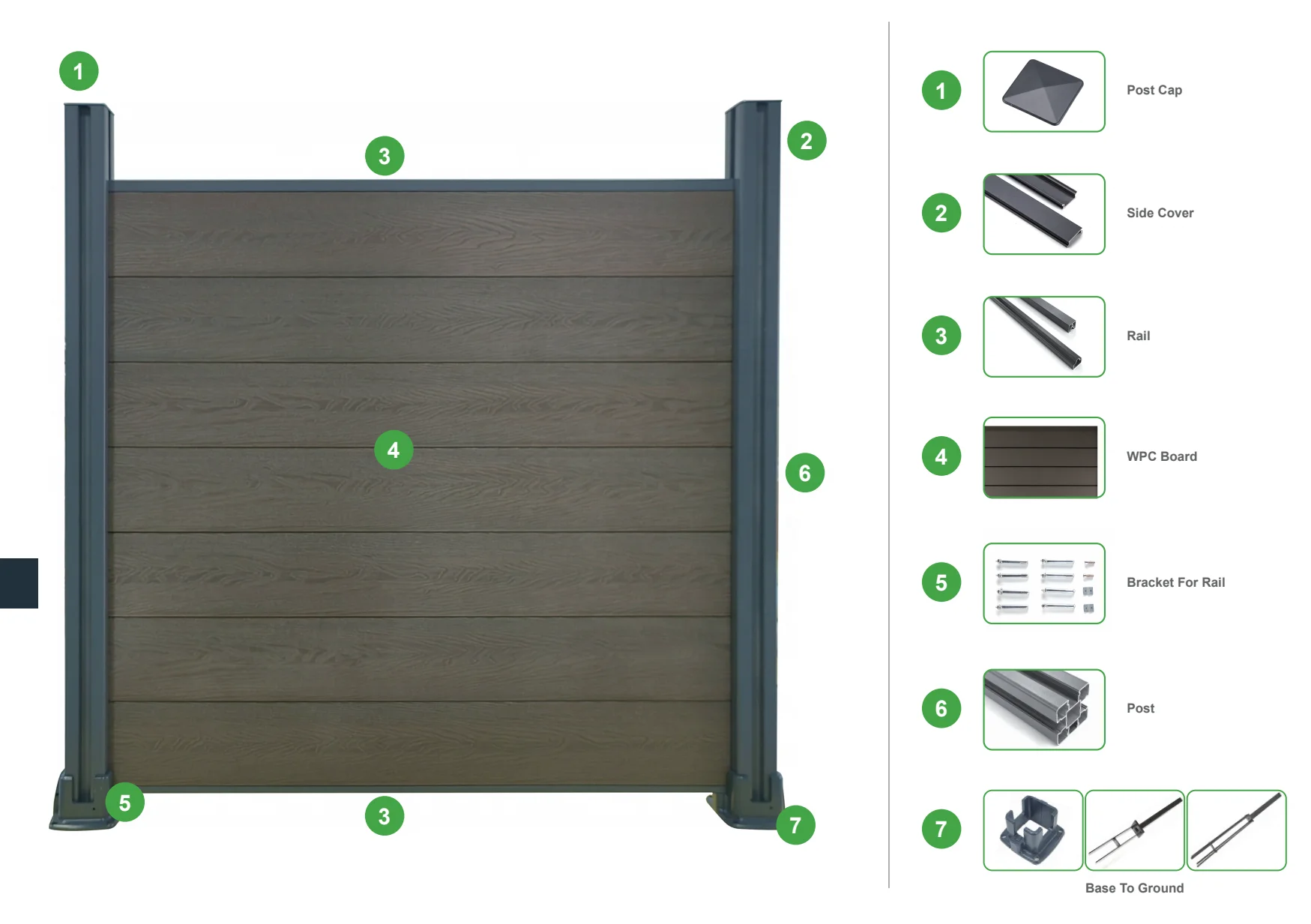 Unifloor Privacy Easily Assembled Garden Security System Outdoor For House Decorative Wood Plastic Composite Wpc Fence Panels