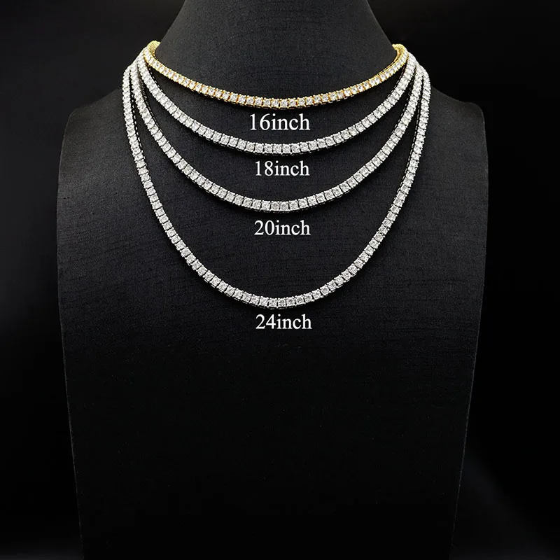 Luxury jewelry 14K gold Christmas custom tennis jewelry lab grown diamond necklace sets