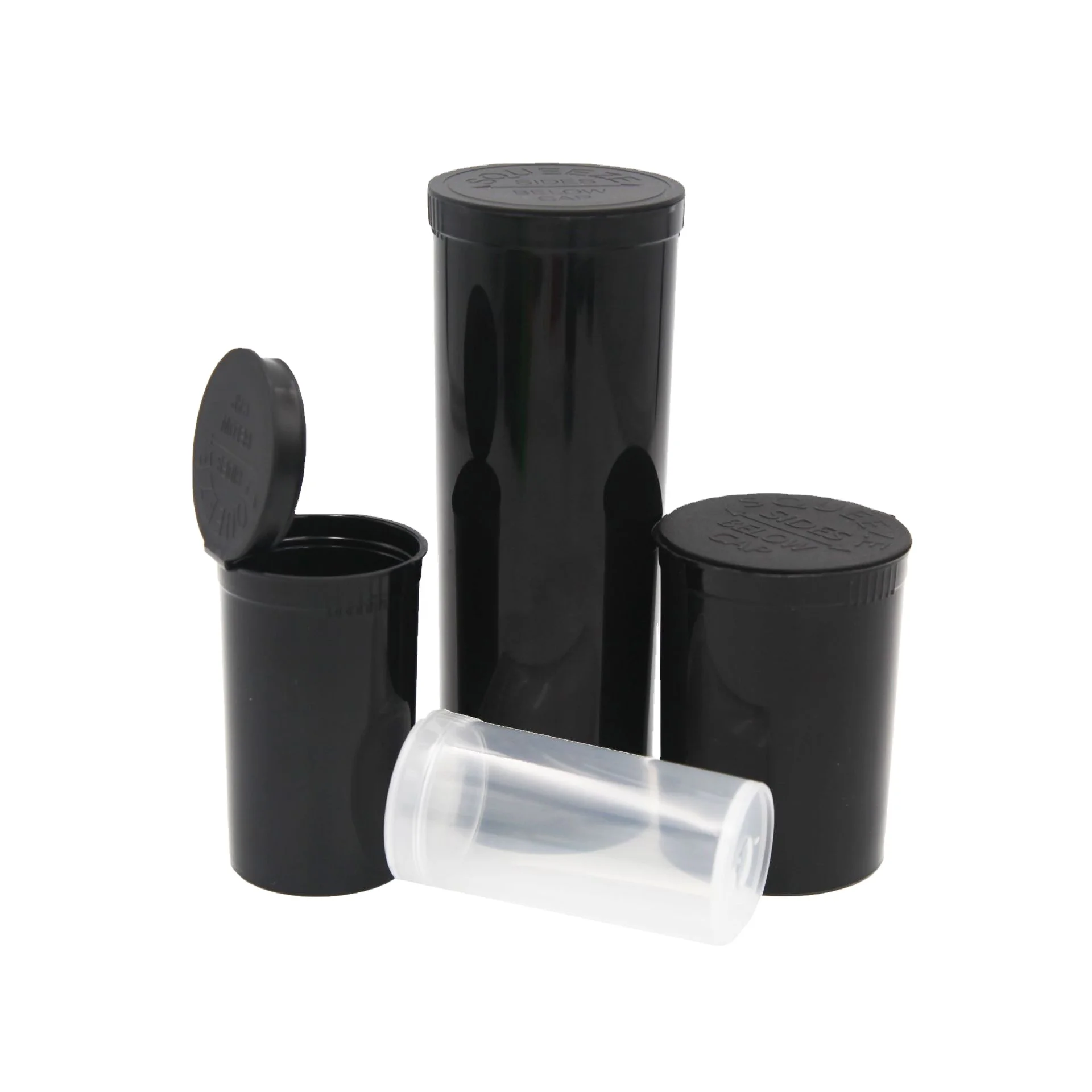 6 13 19 30 60Dram Pop Top Containers Push Turn Down Open Hinged Lid Squeeze Tubes