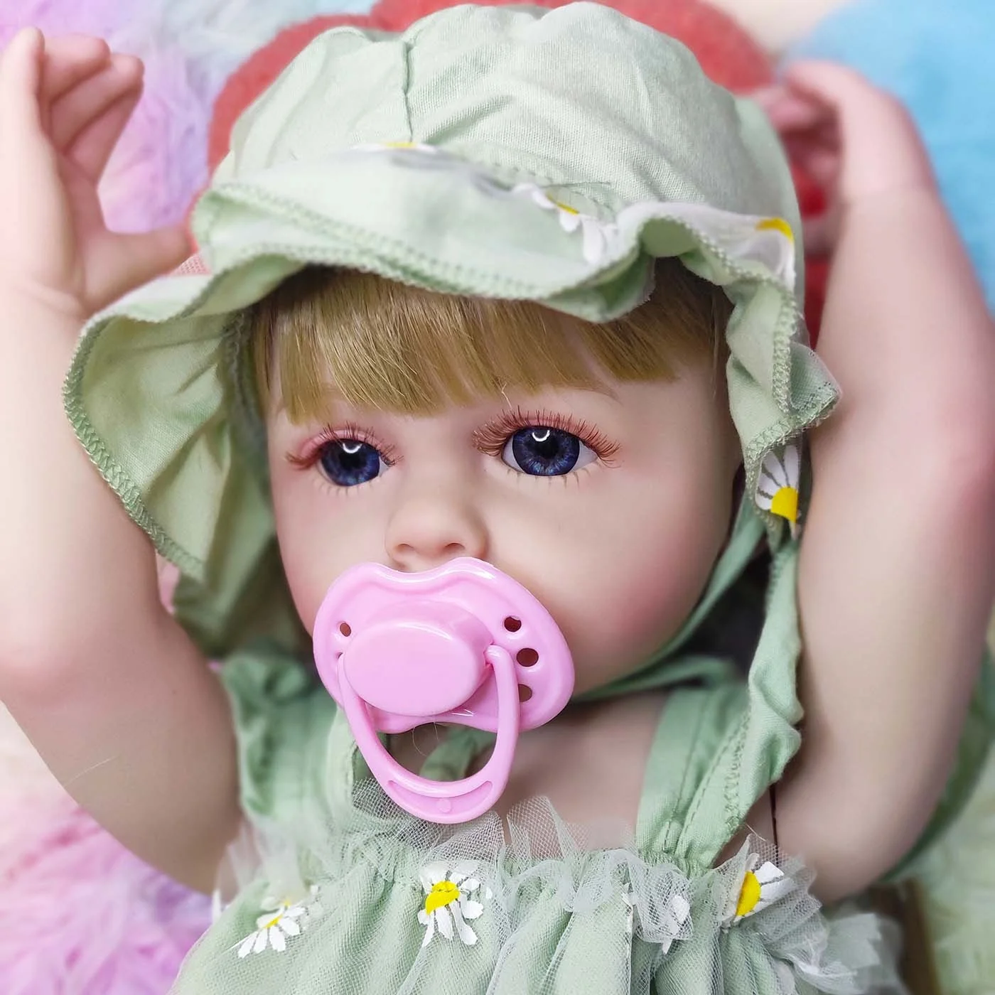 R&B Dolls Set Boneca Bebe Newborn Toddler Small Real Lovely Girl Silicone Baby Alive Doll