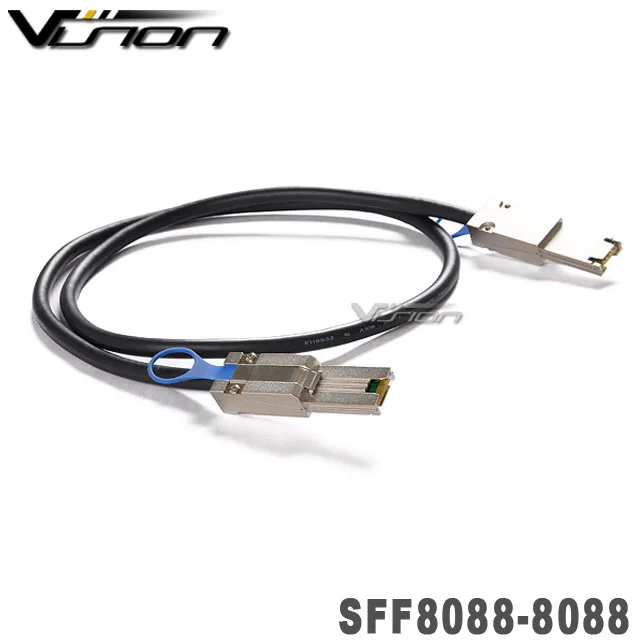 External Mini SAS to Mini SAS Cable Serial Attached SCSI 26 Pin SFF 8088 Male to Male Cord with Latch 6.5FT