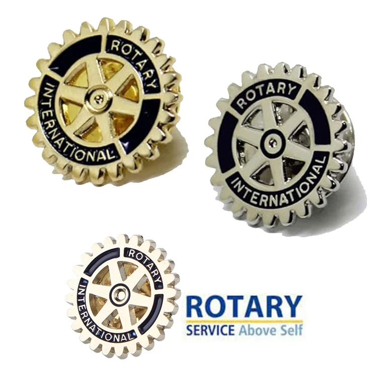 Metal Crafts Manufacturers China Metal Masonic Lions Clubs International Rotary Badge Enamel Custom Lapel Pin Rotary Souvenirs