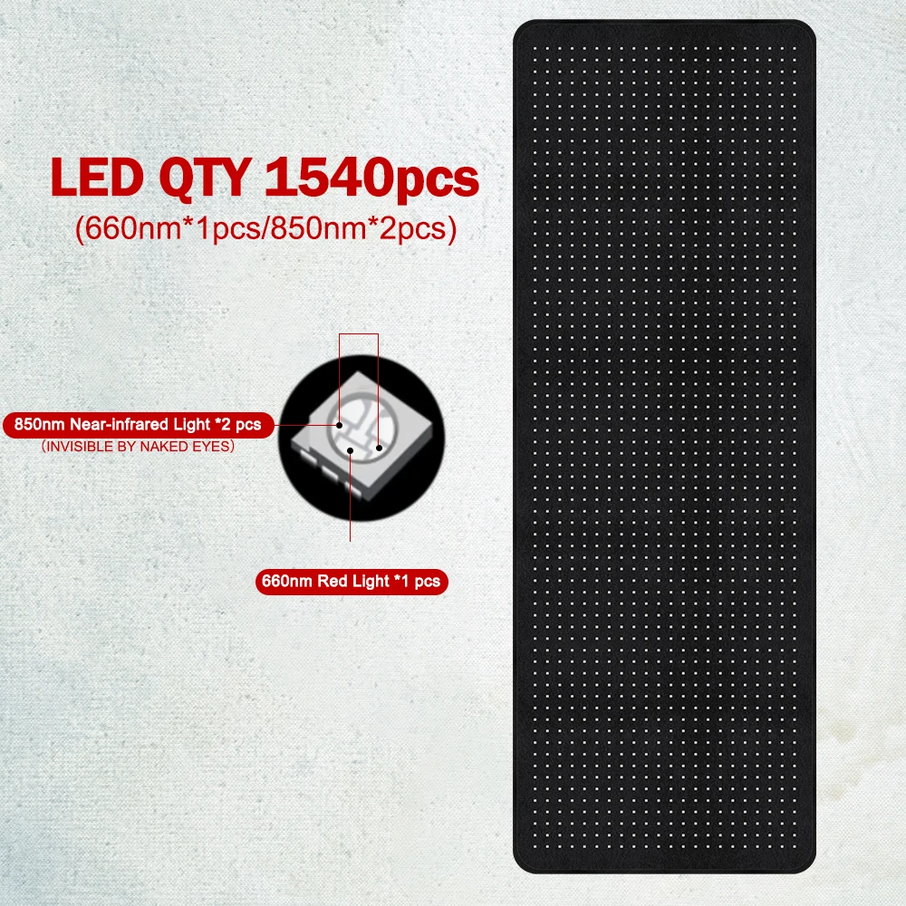 OEM ODM 1540pcs Large Near Infrared Light Therapy Device Blanket Belt 2 PULSING THERAPY LED red light therapy mat