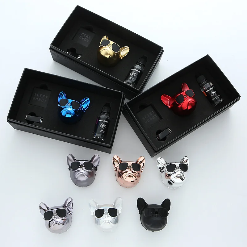 Hot New Design Car Perfume Vent Luxury Vehicle Diffuser Plug In Bulldog Vent Clip Car Air Freshener