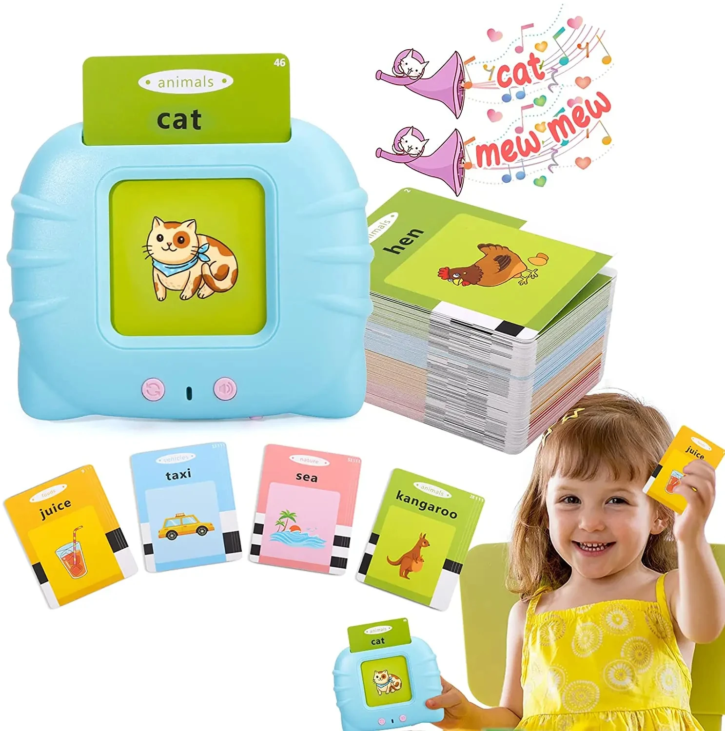 Multilingual Talking flash card 112cards reader learning machine educational toys for kids learning Arabic, Spanish, French, etc