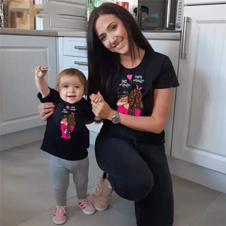 Mother Daughter Clothes Mom Baby Family Look Parent-child Matching Outfit Summer Wear Family Pack T-shirt