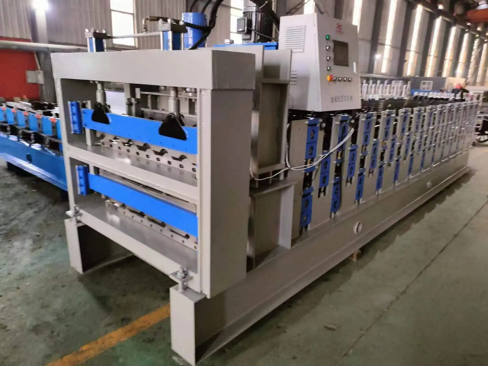 Factory Directly Sell wave T shaped glazed tile one layer two layers three layers Roofing Sheet Making Machine Production Line