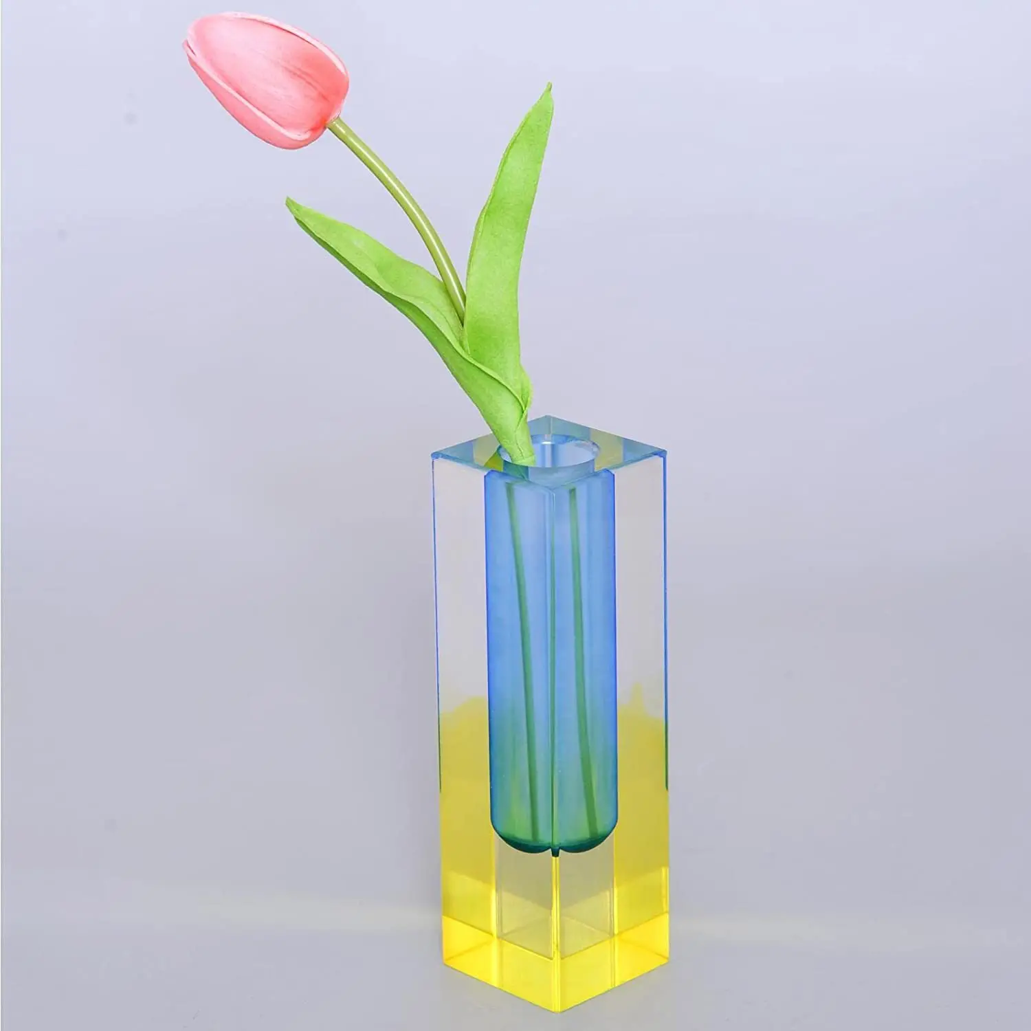 Transparent Office Decor Flower Vases Hydroponic Acrylic Vase Plastic Table Vase Hydroponics Container
