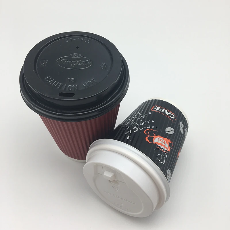 Wholesale Paper Cup Manufacturers Takeaway Custom Coffee Plastic Free Paper Cup With Sleeves And Lids