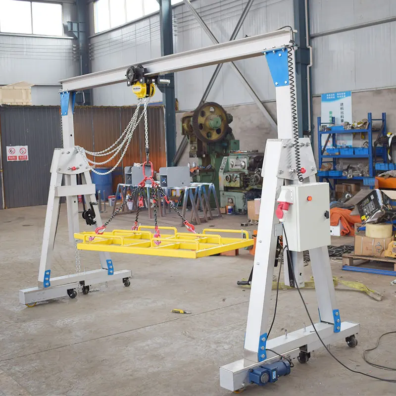 Clean Low price Various Portable Aluminum Alloy mini gantry crane with frame