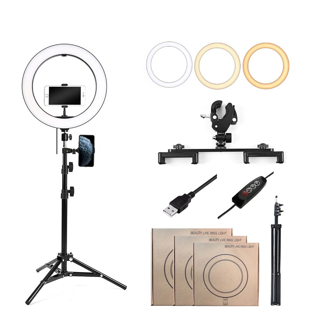Tik Tok 10 Inch Makeup Fill Lamp Ringlight 26cm Photographic Beauty Phone Selfie Led Ring Light With Tripod Stand