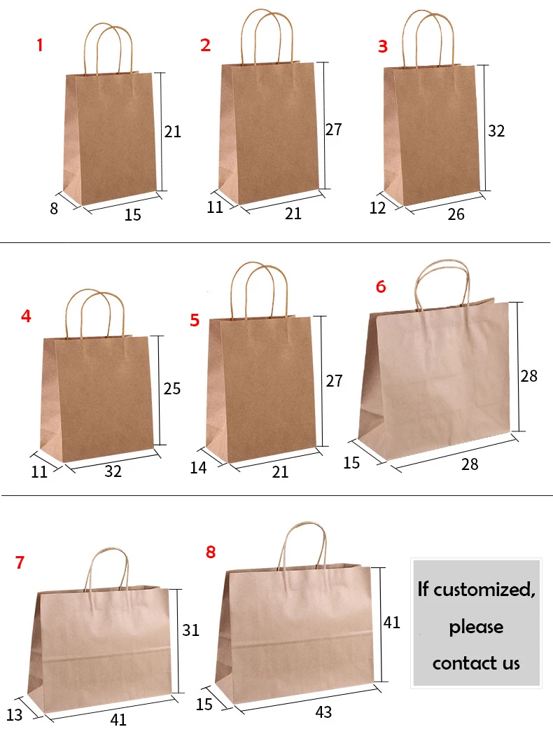 Big Size Wholesale Price Brown Kraft Paper Bag With Custom Print Logo Shopping Paper Bag