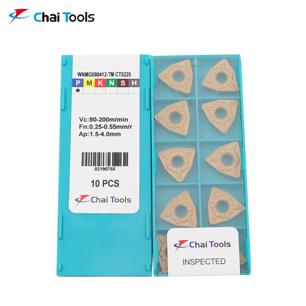 CNC turning insert WNMG080412-TM CT5225  for steel machining