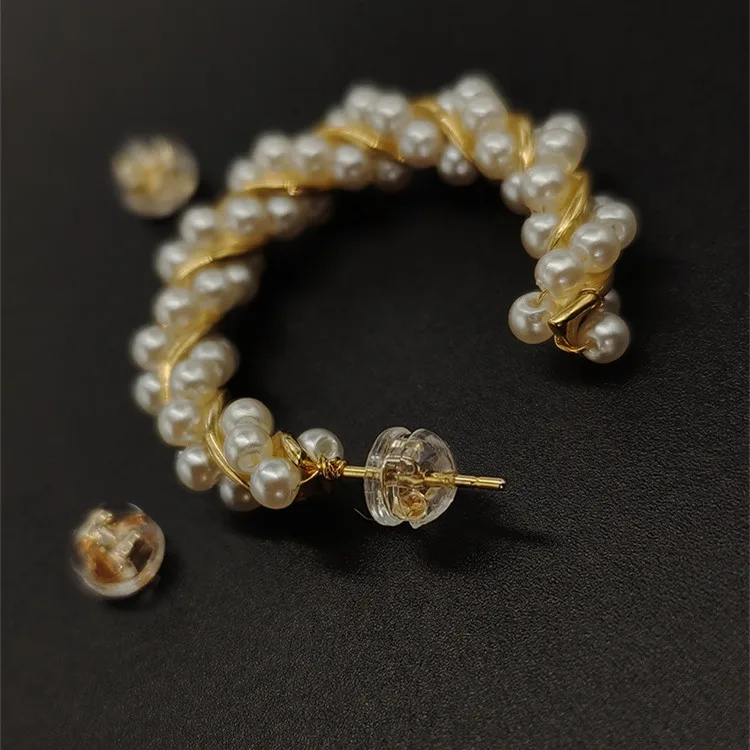 Hypoallergenic 18k Gold Hamburger Shaped Earring Secure Locking Safety Backs for Studs Drop