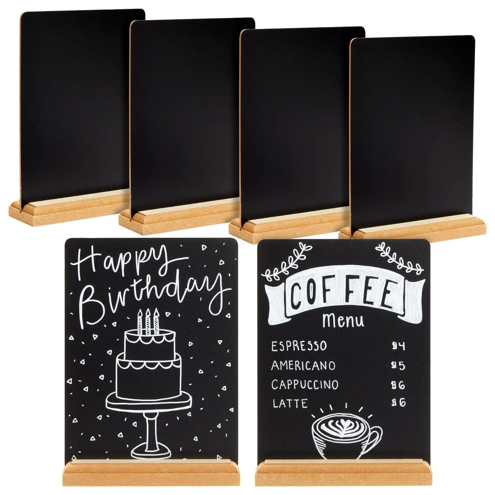 ODM 6 Pack Mini Chalkboard Signs Board Store Commercial Promotional Small Blackboard Drawing Chalkboard
