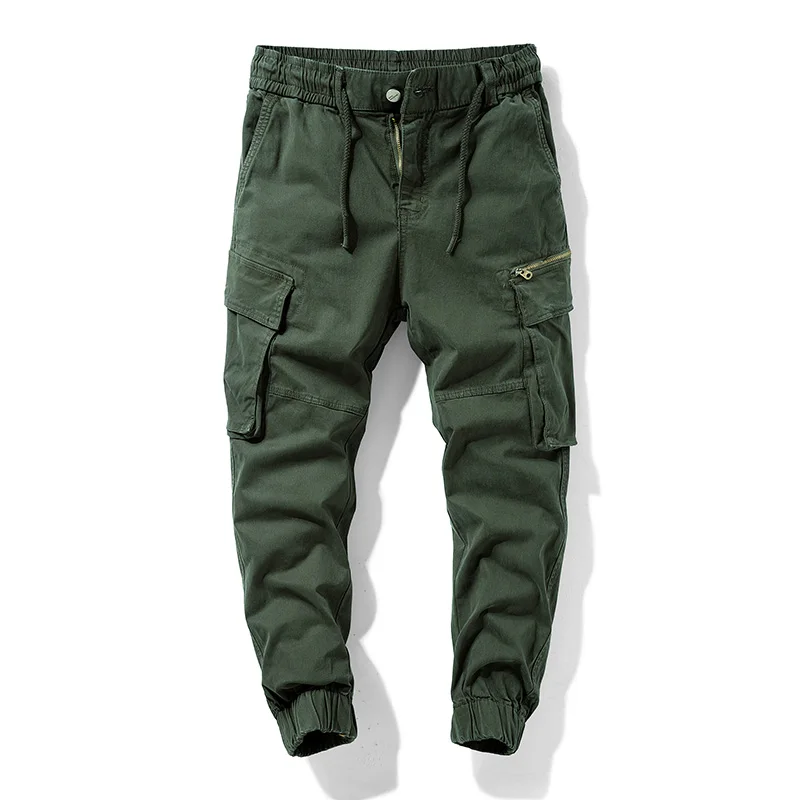 Wholesale Custom Logo Spring Autumn New Multi-pocket Casual Cargo Men Pants Trousers