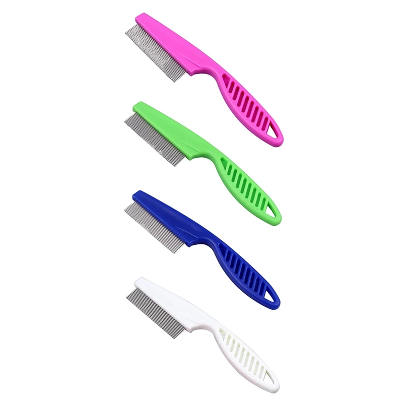 
Pet Dog Hair Flea Comb Stainless Pin Grooming Brush Comb For Cats Dogs Grooming Combs Clean Tools 
