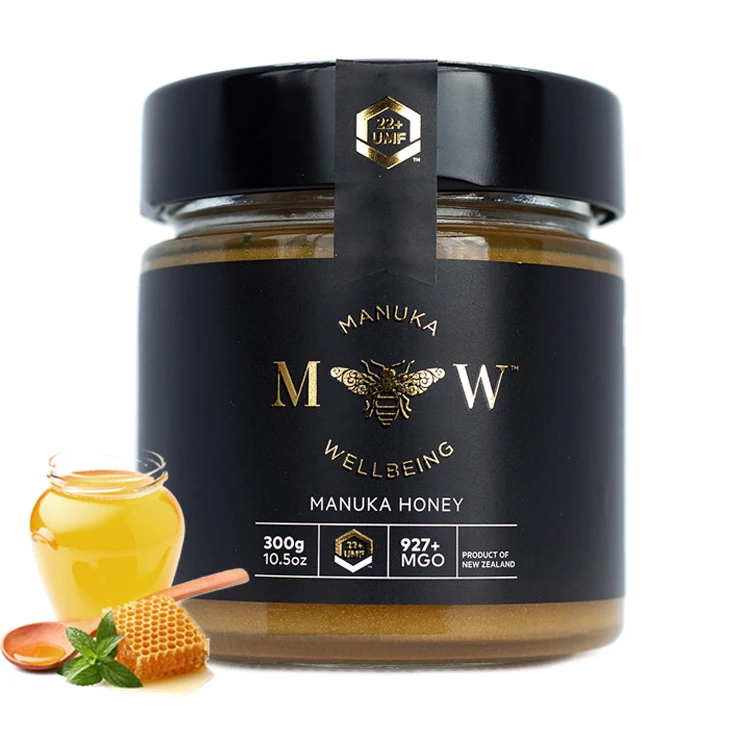 
High Quality NZ 300g UMF 22+ MGO 927+ Glass Bottle Natural Manuka Honey 