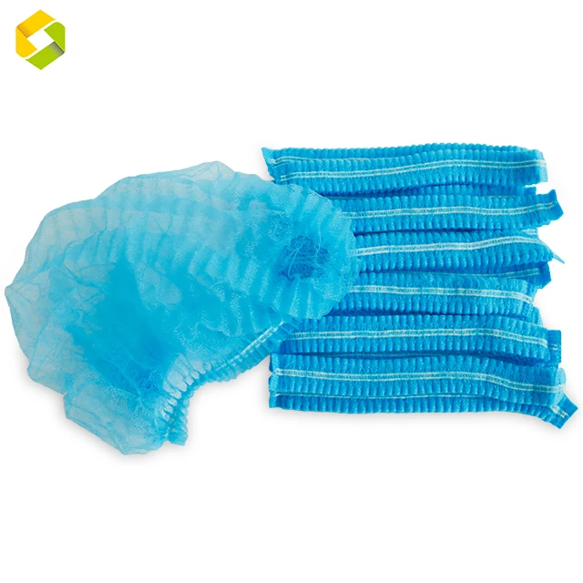 Medical Bouffant Mob Caap  Disposable Hair Caap Nurse Hat Non Woven Elastic Cheap Surgical Ccaps