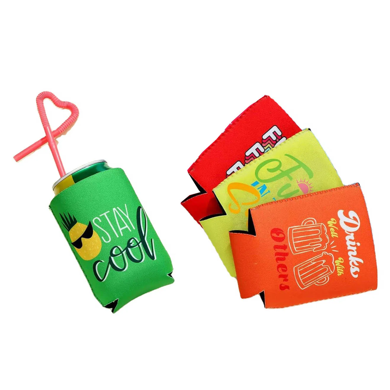 Collapsible Insulated Custom OEM Neoprene Coozies High Quality Custom Logo Neoprene Sublimation Can Cooler