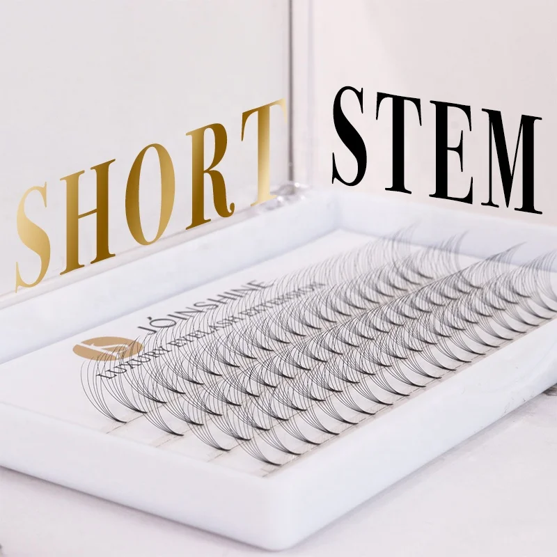 6D Bottom Glue Soft Silk Lash Extension 14mm Length Cashmere Easy Fans Lash Tray C Curl 0.07mm Volume Premade Fans Lashes Tray