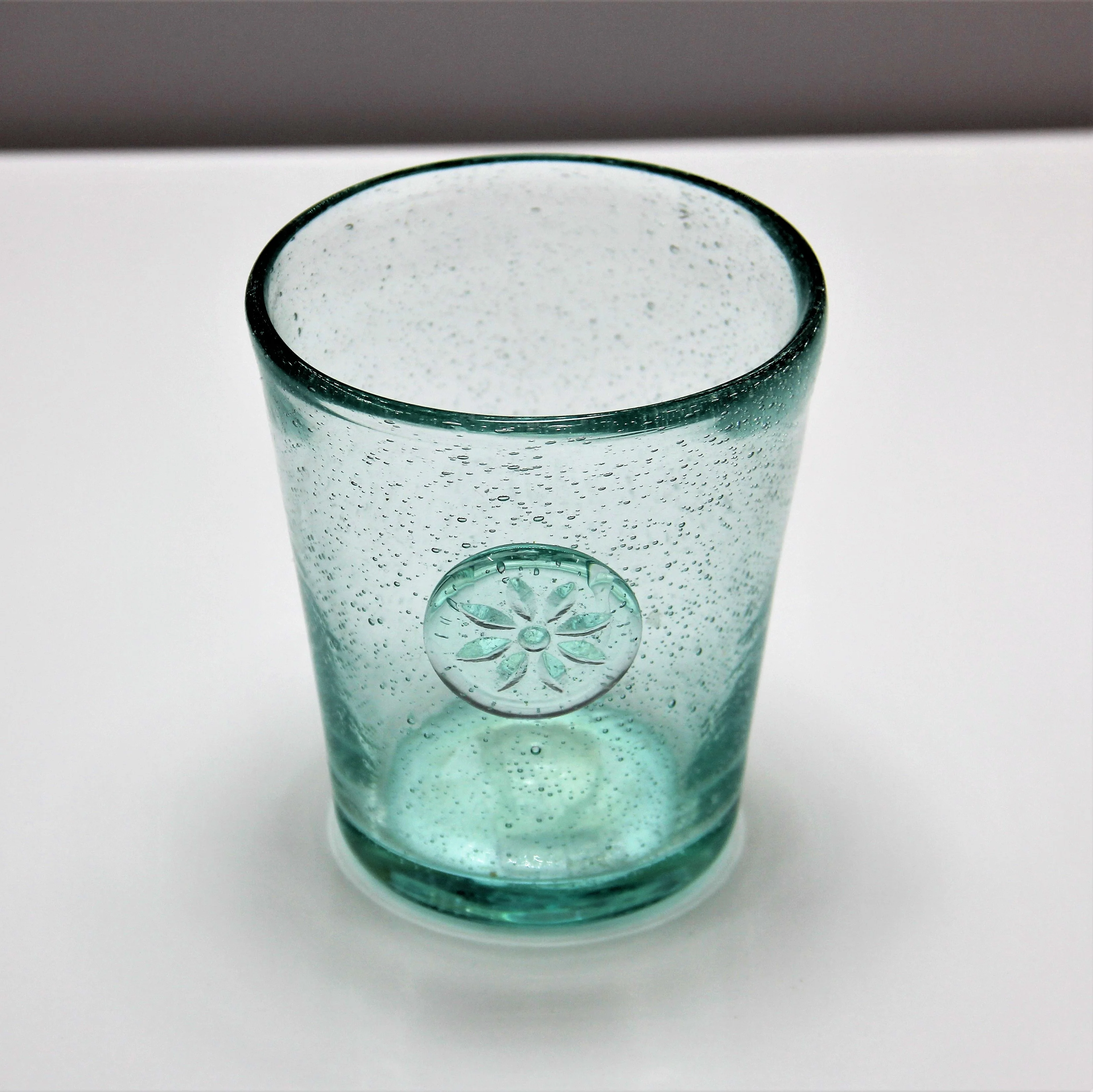 recycled transparent coffee glass mugs coffee cups latte glass dof with badge  crystal glass
