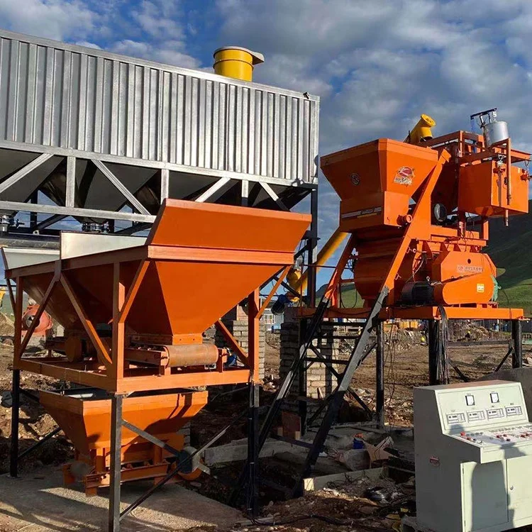 New type hzs25 ready mixed 25m3h concrete mixer batching plant for sale in uzbekistan