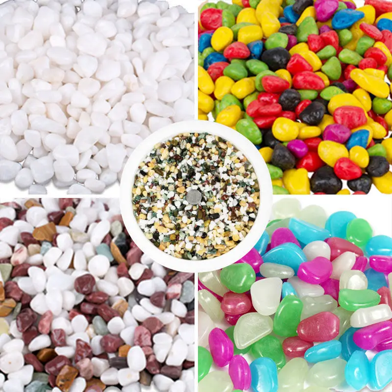 Fish tank pebbles stones decorative landscaping sand succulent potted aquarium stone