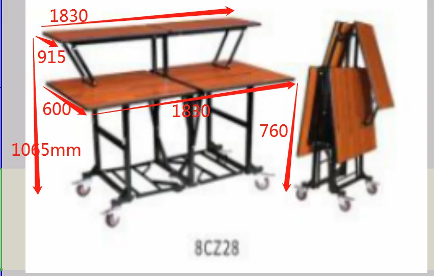 Buffet  Wooden Table  Mobile Banquet Dining  for Hotel