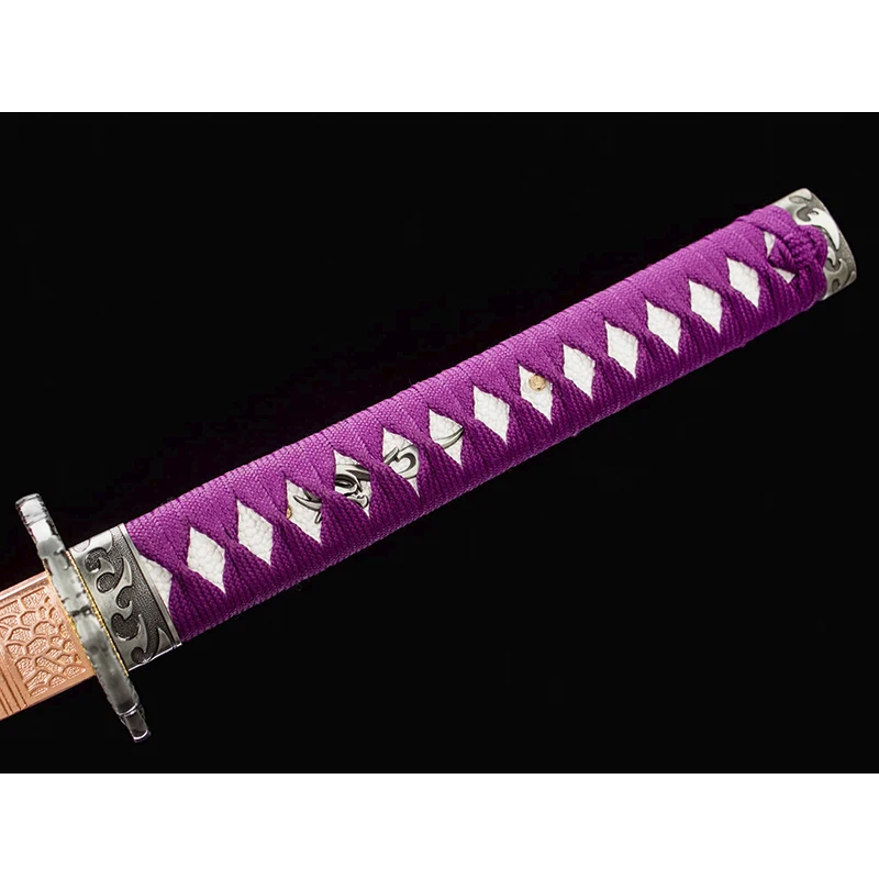 Popular 103cm Japanese Swords Purple Saya Dragon Swords Handmade Wood Samurai Ninja Swords for Sale