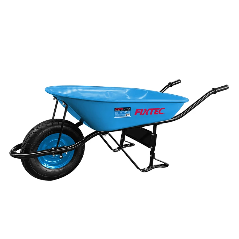 FIXTEC Wheel Barrow Manufacturing Machinery 130kg 80L Hand Push Trolley Garden Wheelbarrow Single Wheel Trolley Wheel Barrow