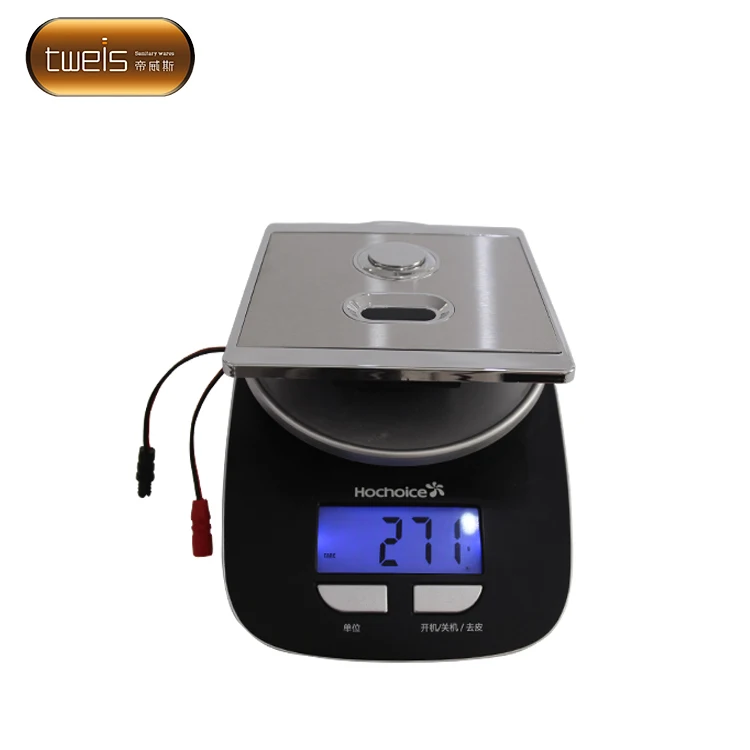 Laser logo printing production concealed  toilet urinal sensor flush panel valve with button AC+DC