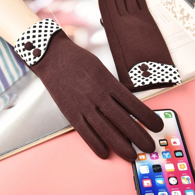 Перчатки для прогулок, удобные теплые кашемировые женские перчатки