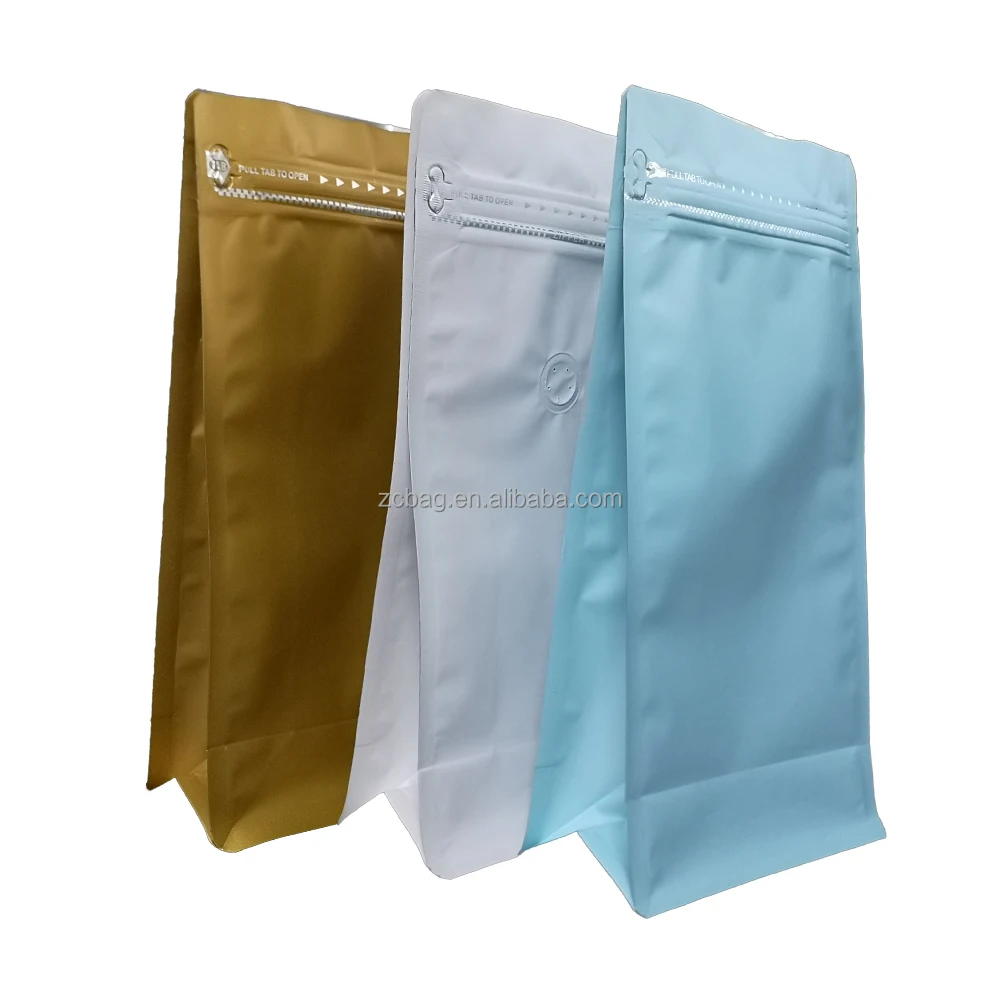 250g Elephant Dung Coffee Powder Bag 8oz Packaging Bags Kraft Plastic Colombian Coffee Storage Pouch Package Zipper 500g Bags