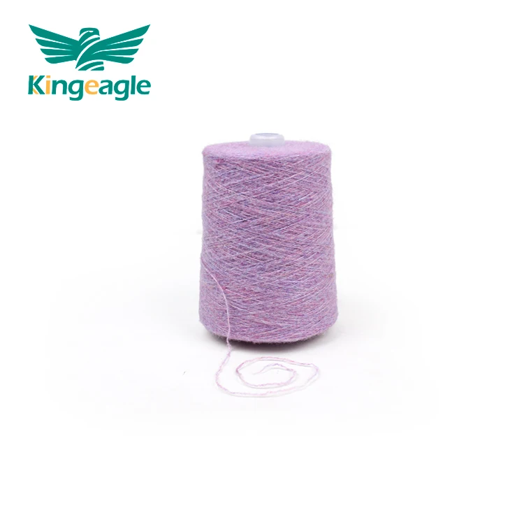 Kingeagle Factory Wholesale Top Grade Warm Super Soft 9NM/1 4% Wool 2% Spandex Brush Yarn for Sweater