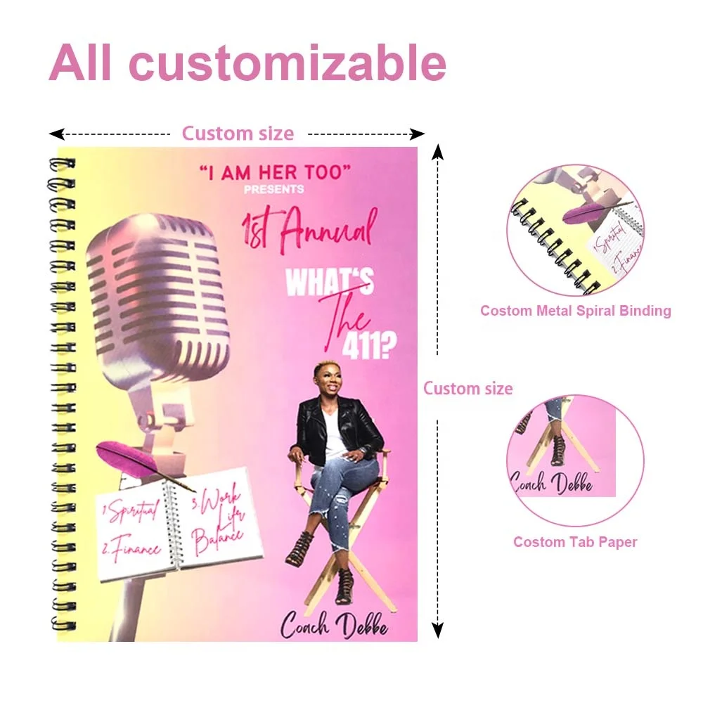Free Sample Cheap Dotted grid lines blank Transparent Pp School Hardcover B5 A5 Spiral Notebook