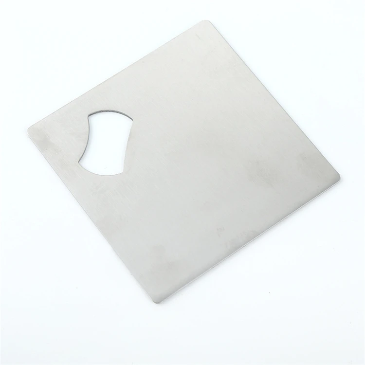 WELLFLYER BEOP-146 S4 Cross-border Creative Stainless steel coaster opener Square beer coaster opener