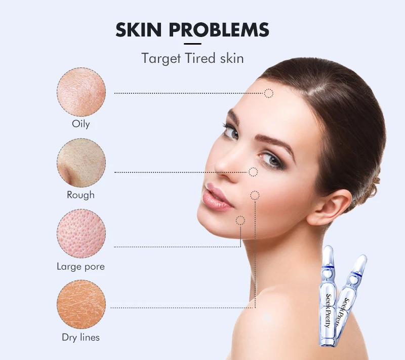 Factory Collagen Face Skin Care Moisturizing Lightening Facial Vitamin C Hyaluronic Acid Ampoule Serum