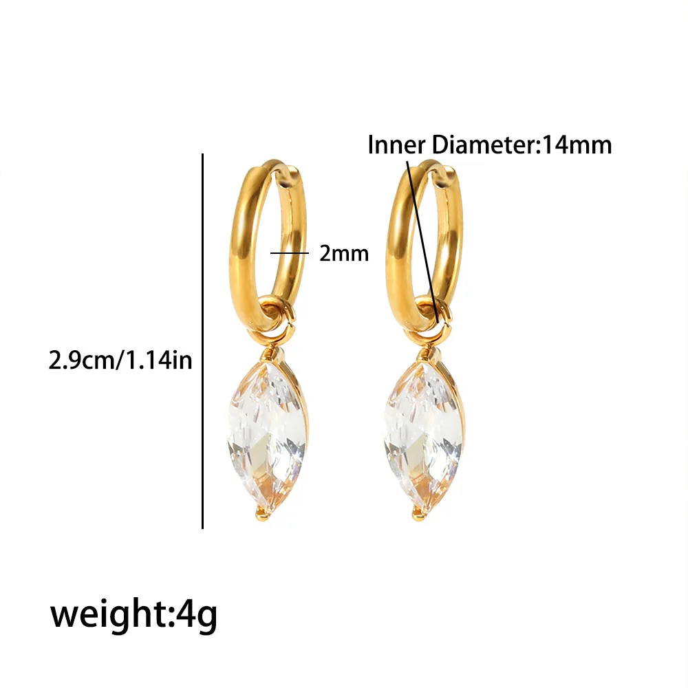 E086 French Retro Style Huggie Earrings Custom Fashion Stainless Steel Jewelry Earrings 18k Gold Plated Huggie Hoop Earrings