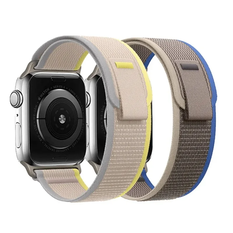 New Design Breathable Soft Nylon Wild Trail Loop Watch Band Strap For Apple Watch Ultra 49mm