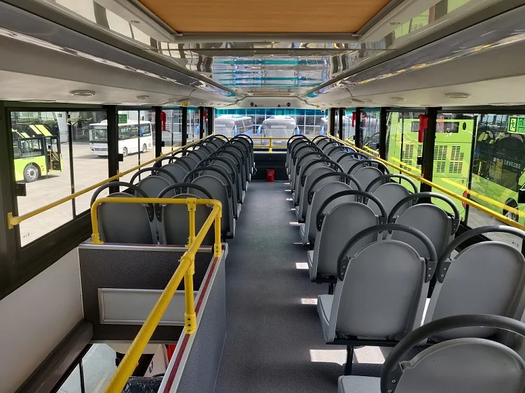 China 30-61 seats place 11 meters pure electric power motor sightseeing public tourists double-deck bus transportation vehicle